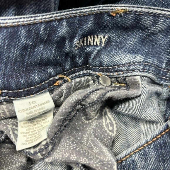 American Eagle Jeans Womens 10 Skinny Stretch Dark Wash Denim Casual Basic Party - Picture 3 of 5